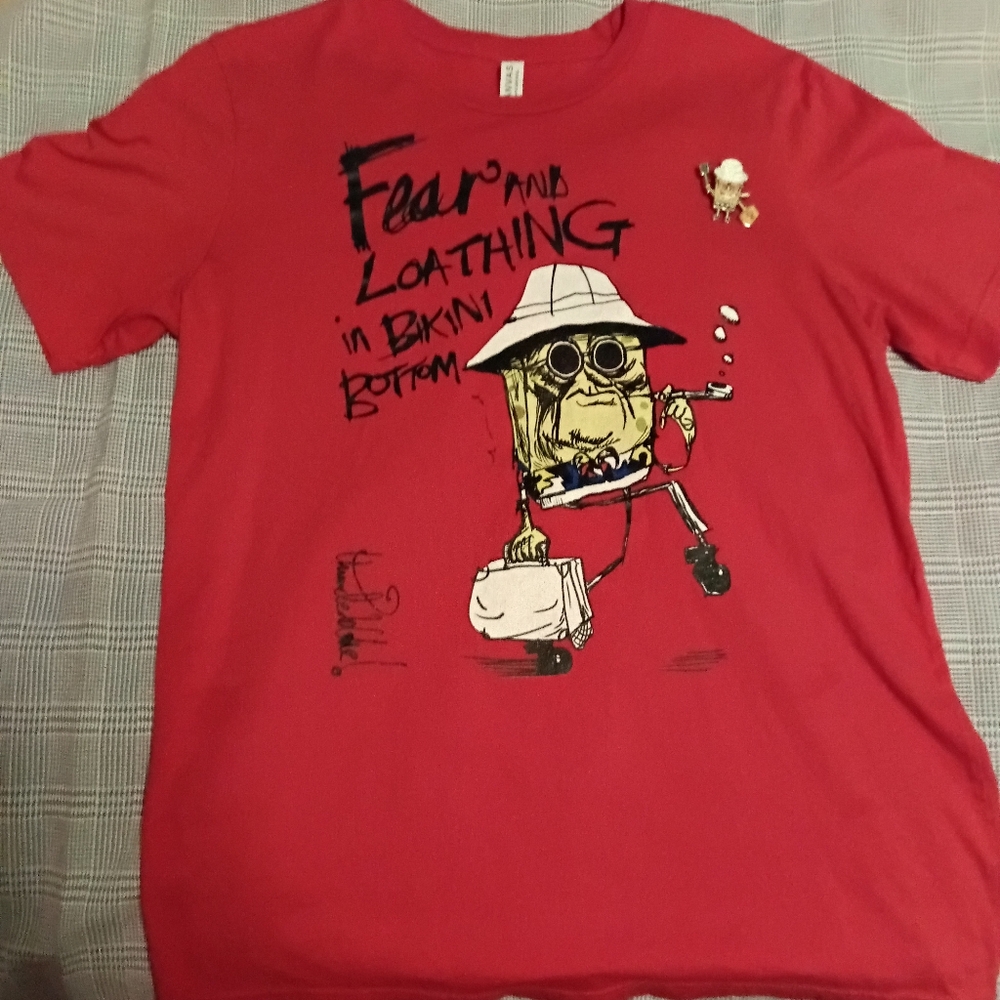 SpongeBob Fear & Loathing Las Vegas Shirt / Enamel BRAND NEW
